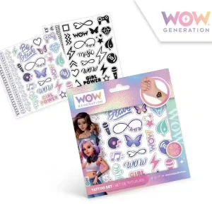 Zestaw tatuaży kolorowych i czarno-białych WOW 50 szt. Promocja