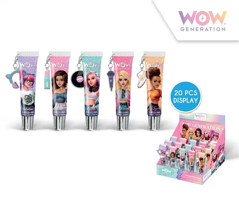 Błyszczyk do ust z zawieszką WOW mix wzorów WOW00012 Super okazja