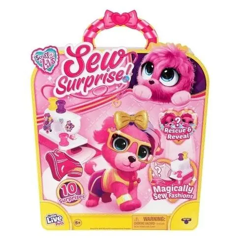 Little Live Pets. Maskotka Sew Surprise róż Tani